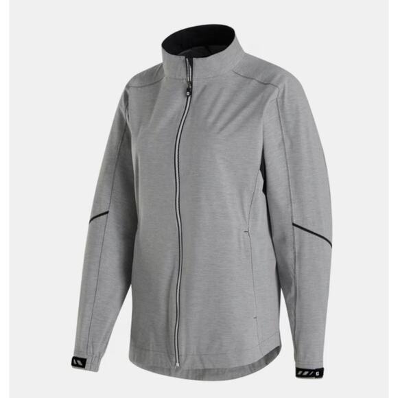 FootJoy DryJoys Golf Jacket Women's XL Gray Waterproof Windproof FJ Rain Shell - Picture 9 of 16